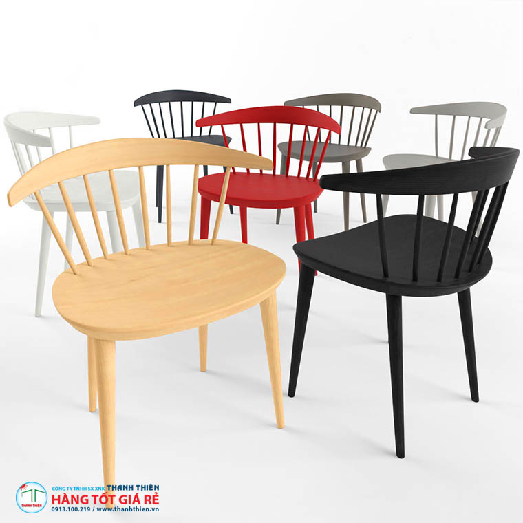 Các mẫu ghế 8 Nan ghế gỗ cafe GCP 1464
